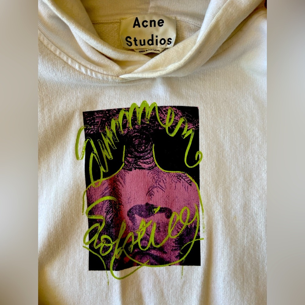 Acne Studios White Hoodie